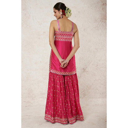 Gopi Vaid Aarva Strappy Kurta with Sharara and Dupatta