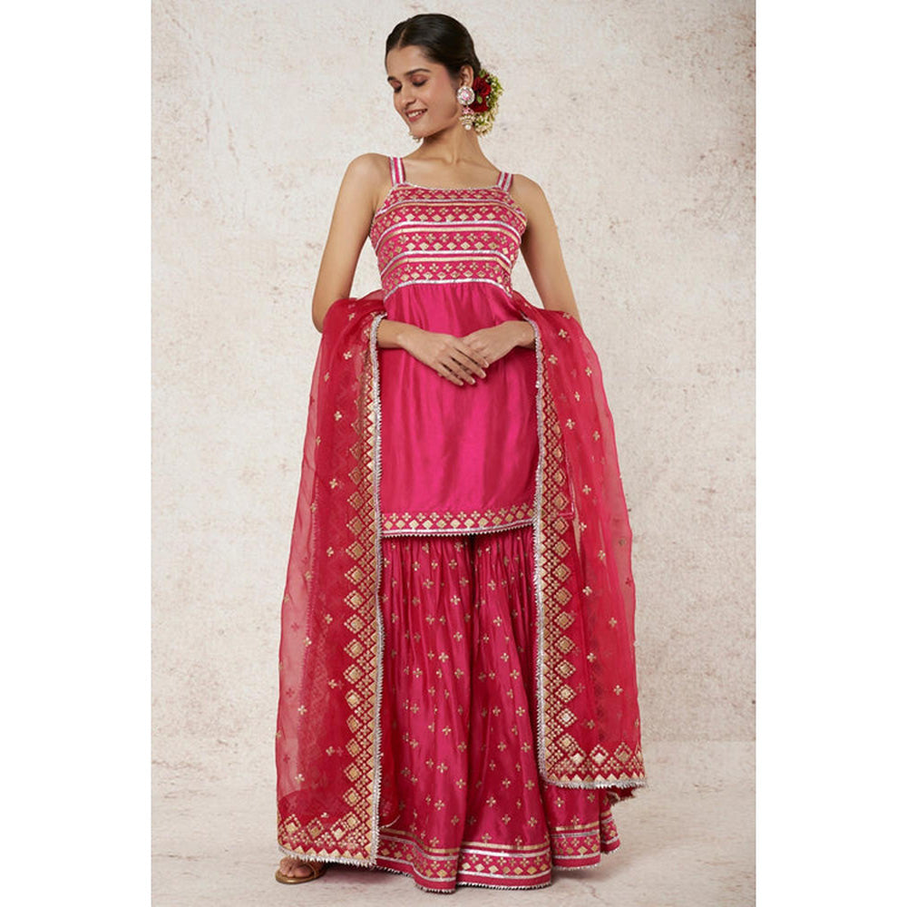 Gopi Vaid Aarva Strappy Kurta with Sharara and Dupatta