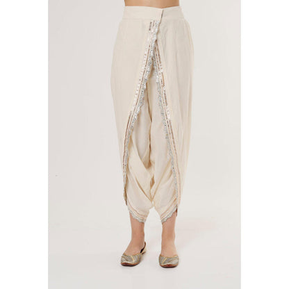Gopi Vaid Aashna Asymmetrical Dhoti Set