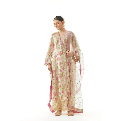 Gopi Vaid Kavya Tunic with palazzo and dupatta