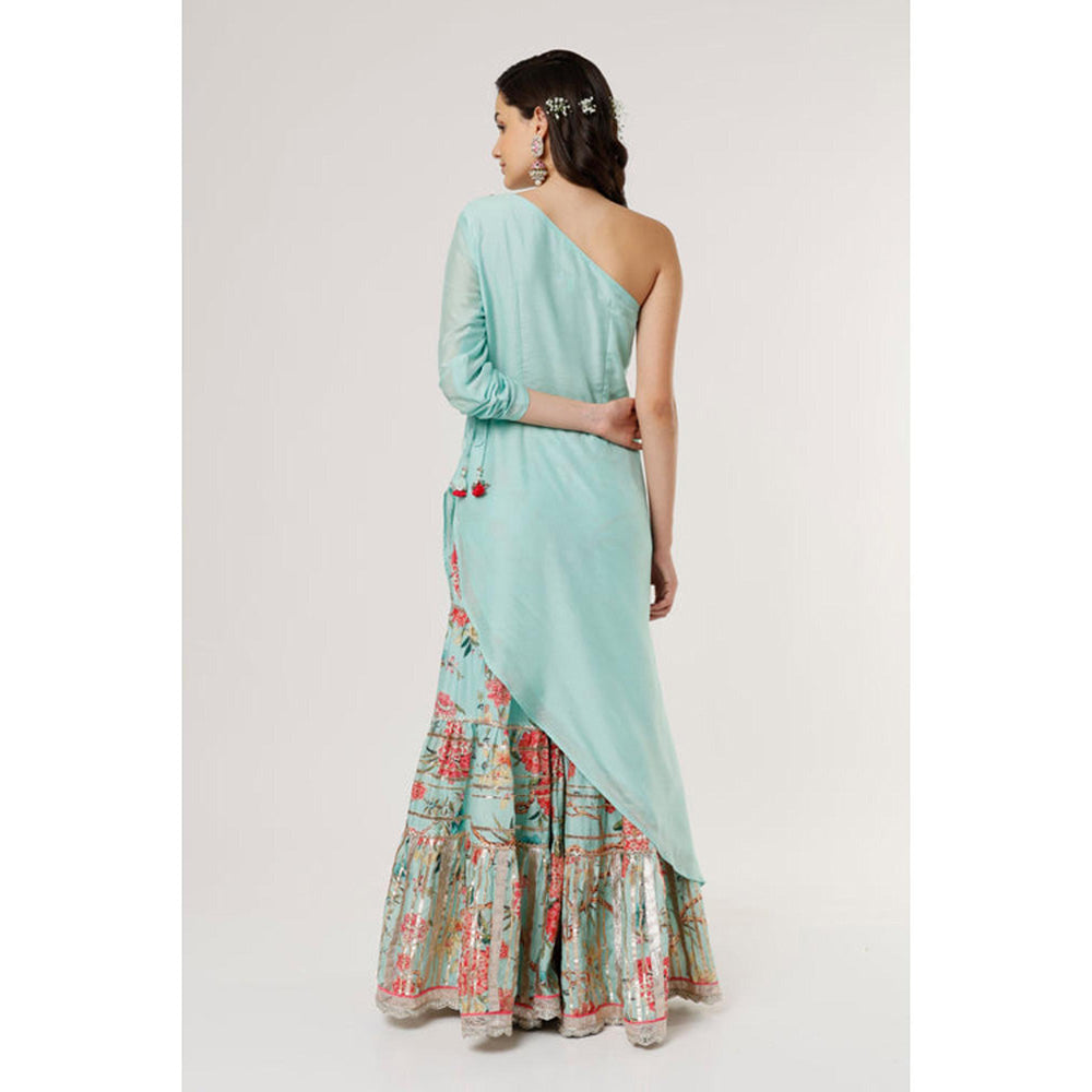 Gopi Vaid Ashana Asymmetrical plain viscous with sharara