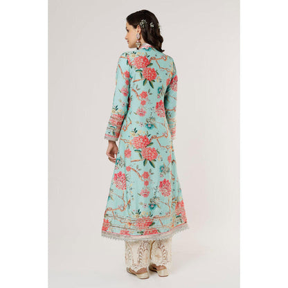 Gopi Vaid Kawal Jacket style Tunic Set with Dupatta