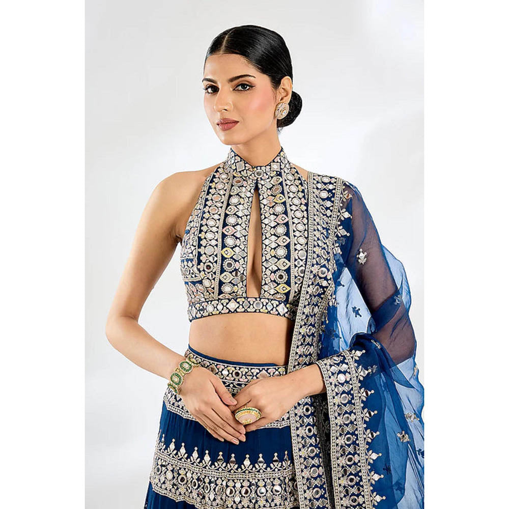 Gopi Vaid Farheen Lehenga with Blouse and Dupatta