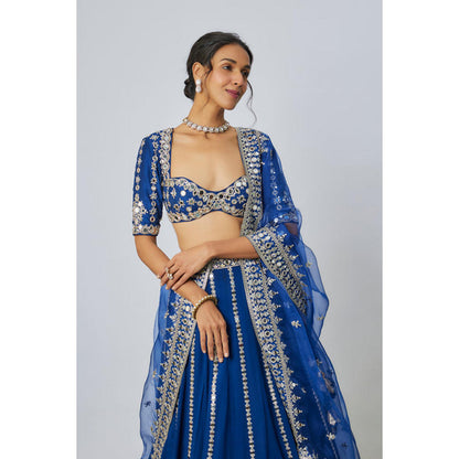 Gopi Vaid Ananya Lehenga with Blouse and Cape