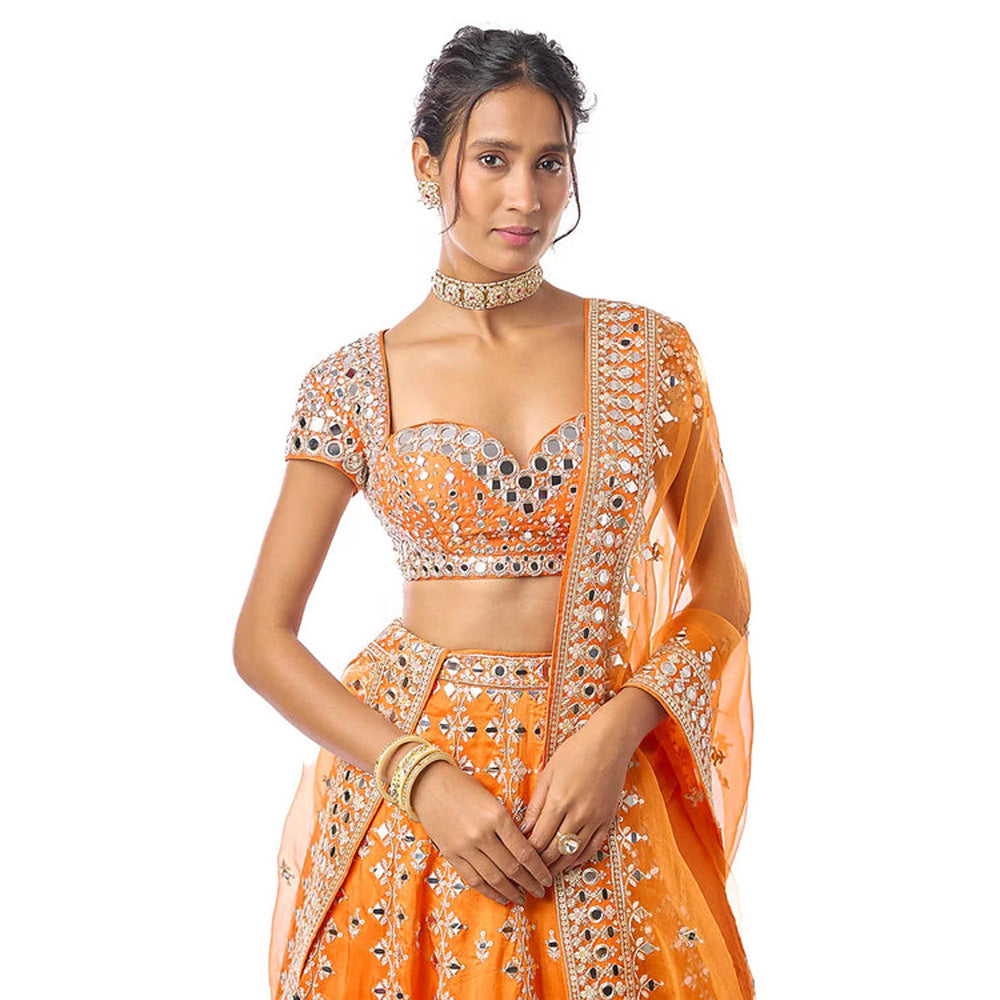 Gopi Vaid Rudrani Lehenga with Blouse and Dupatta