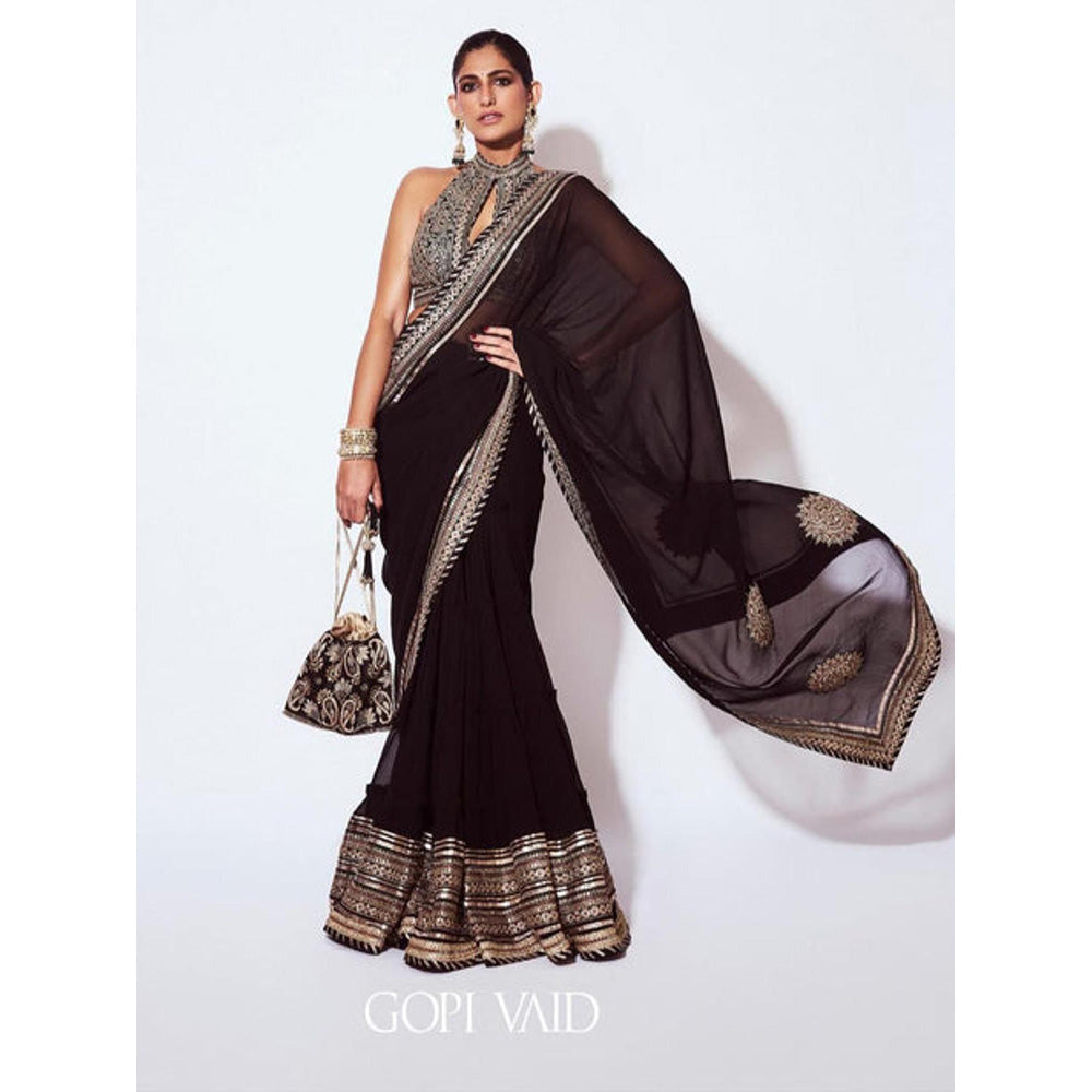 Gopi Vaid Golconda Kubbra Saree with Stitched Blouse