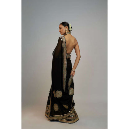 Gopi Vaid Golconda Kubbra Saree with Stitched Blouse