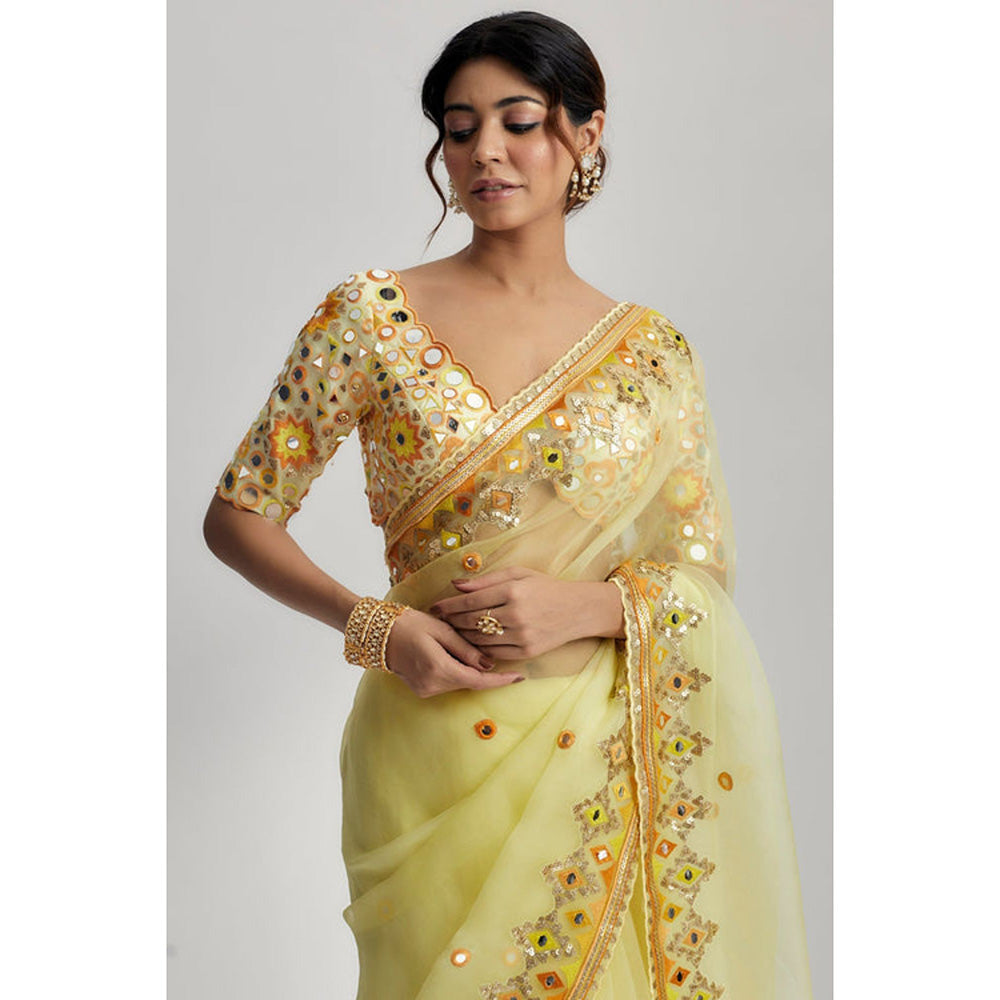 Gopi Vaid Aditi Rao Hydari In Priyal Saree with Stitched Blouse