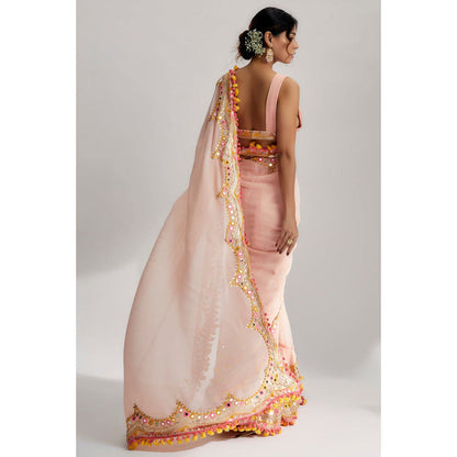 Gopi Vaid Deehar Saree with Stitched Blouse