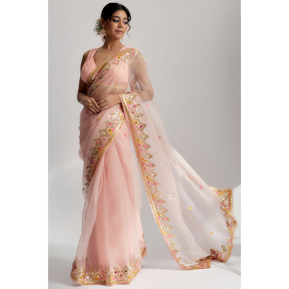 Gopi Vaid Ayana Saree with Stitched Blouse