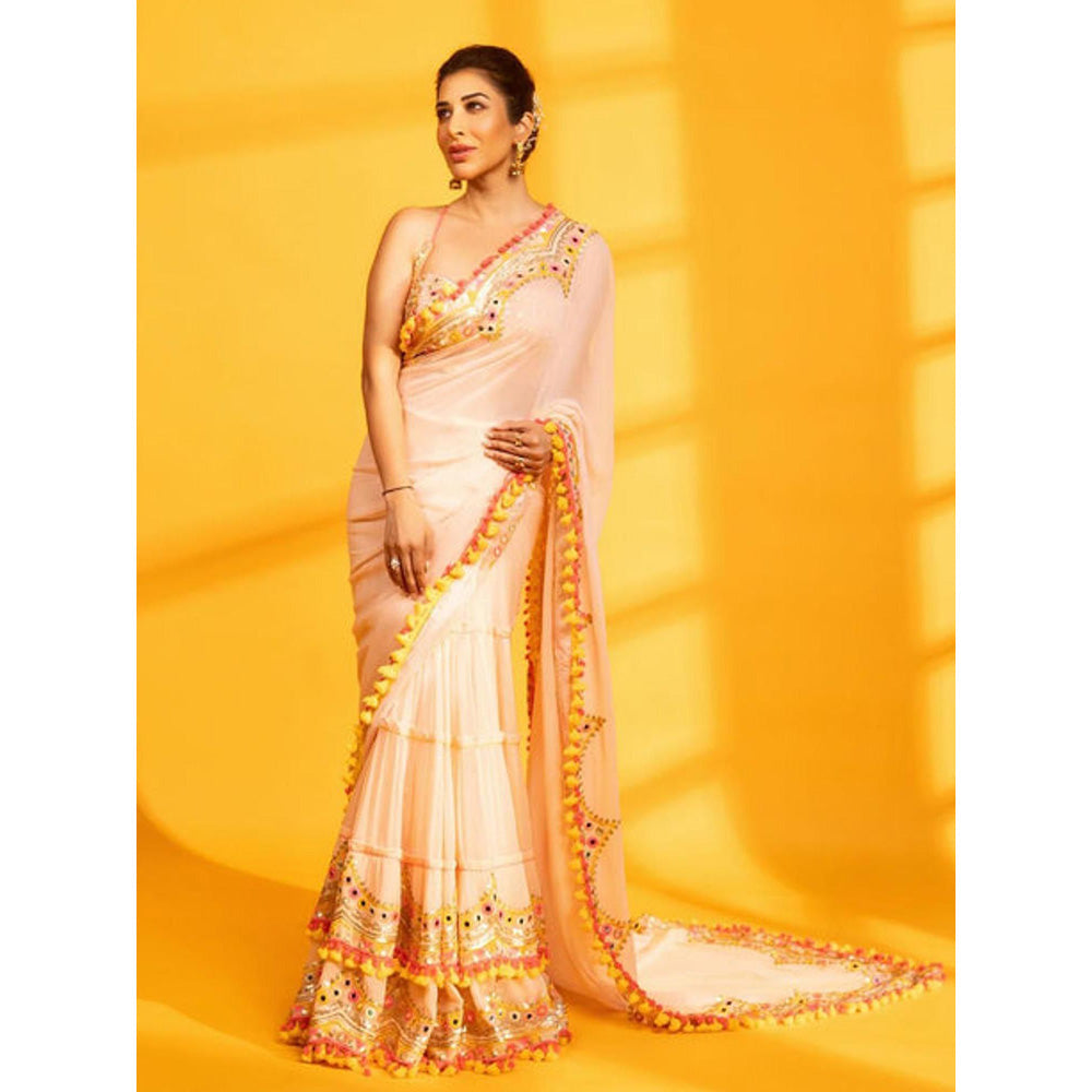 Gopi Vaid Deehar Sophie Choudry Saree with Stitched Blouse