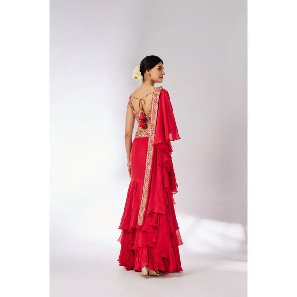 Gopi Vaid Shifa Saree with Stitched Blouse