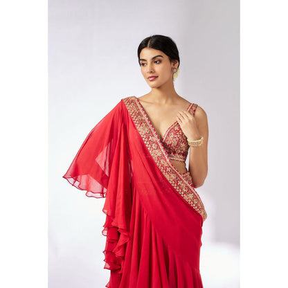 Gopi Vaid Shifa Saree with Stitched Blouse
