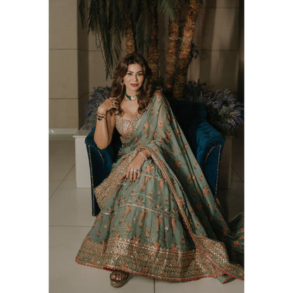Gopi Vaid Mahira Saree with Stitched Blouse