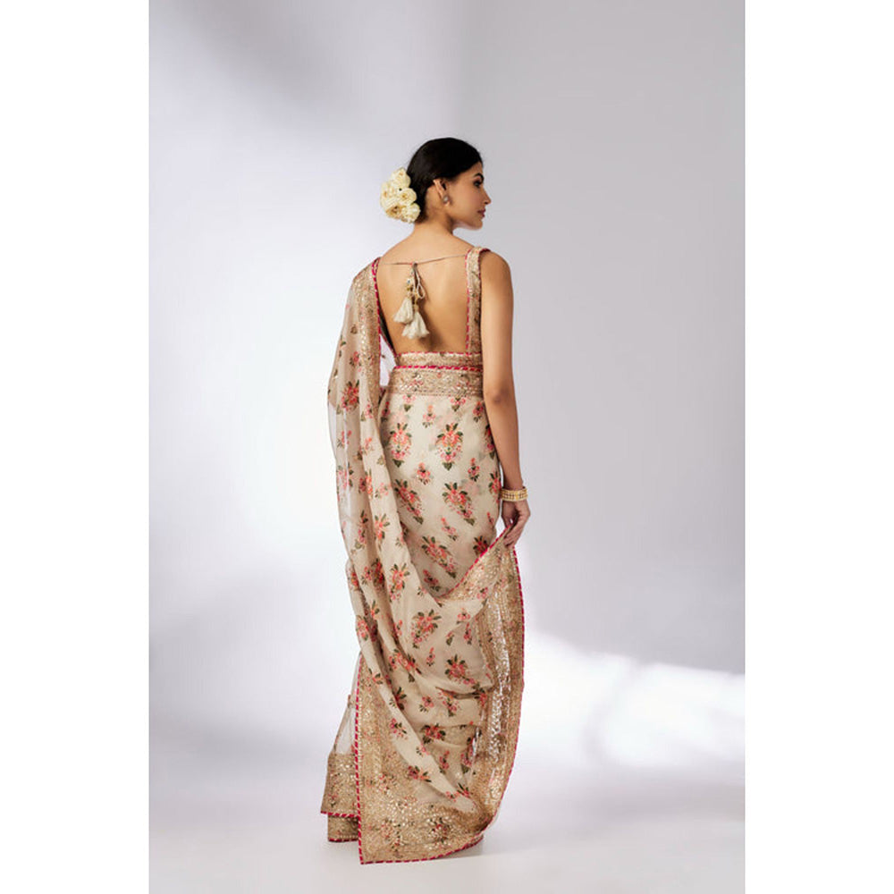 Gopi Vaid Mahira Saree with Stitched Blouse