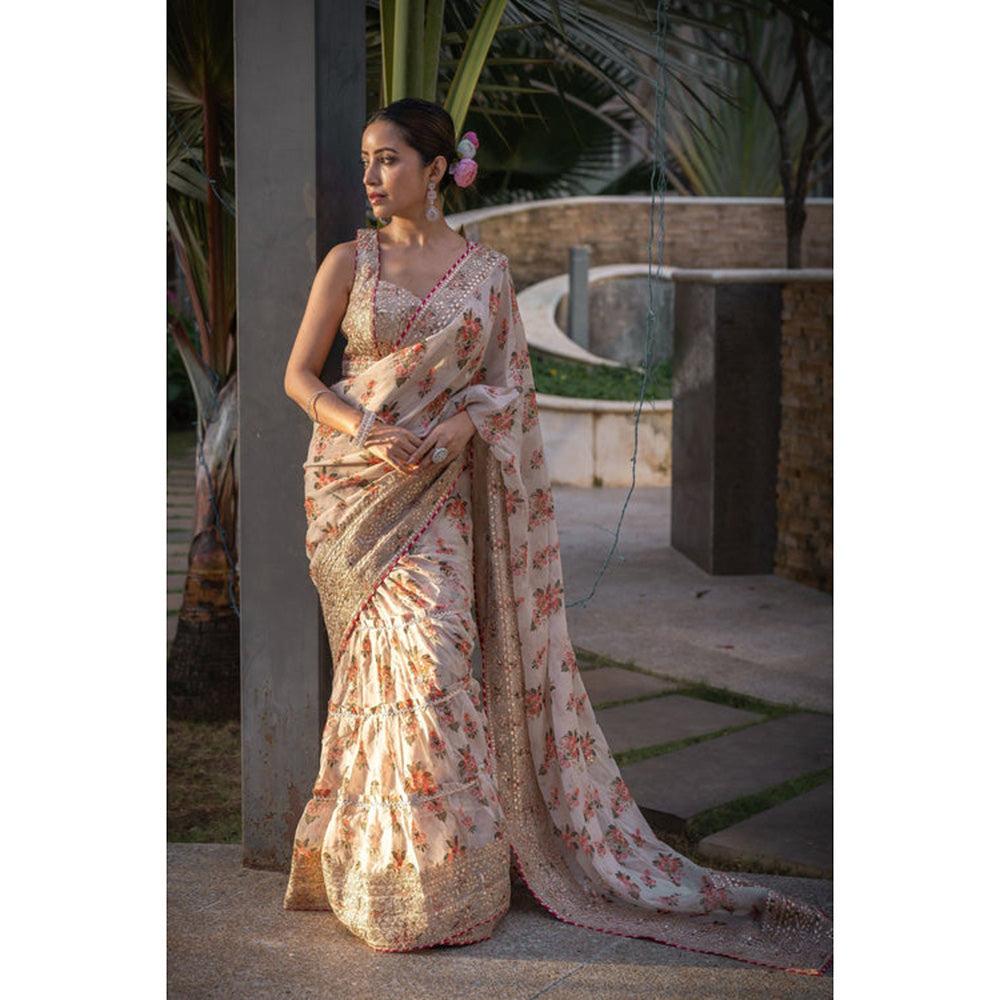 Gopi Vaid Mahira Saree with Stitched Blouse