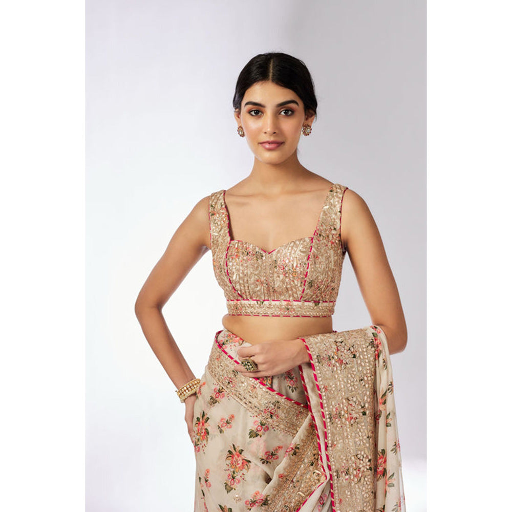 Gopi Vaid Mahira Saree with Stitched Blouse