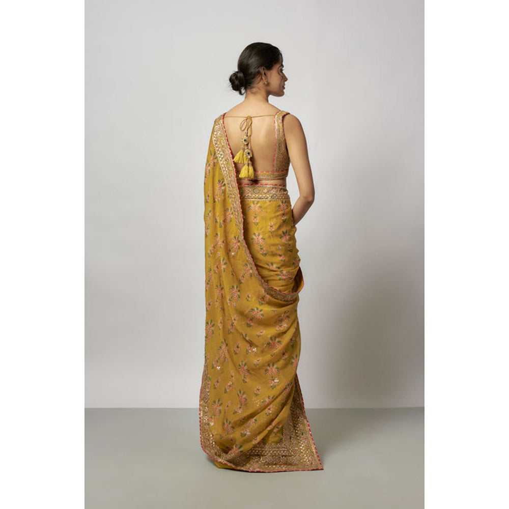 Gopi Vaid Mahira Saree with Stitched Blouse