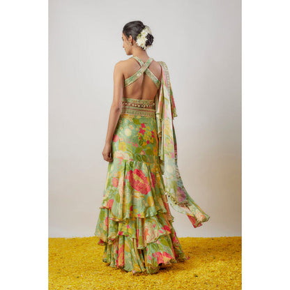 Gopi Vaid Disha Saree with Stitched Blouse