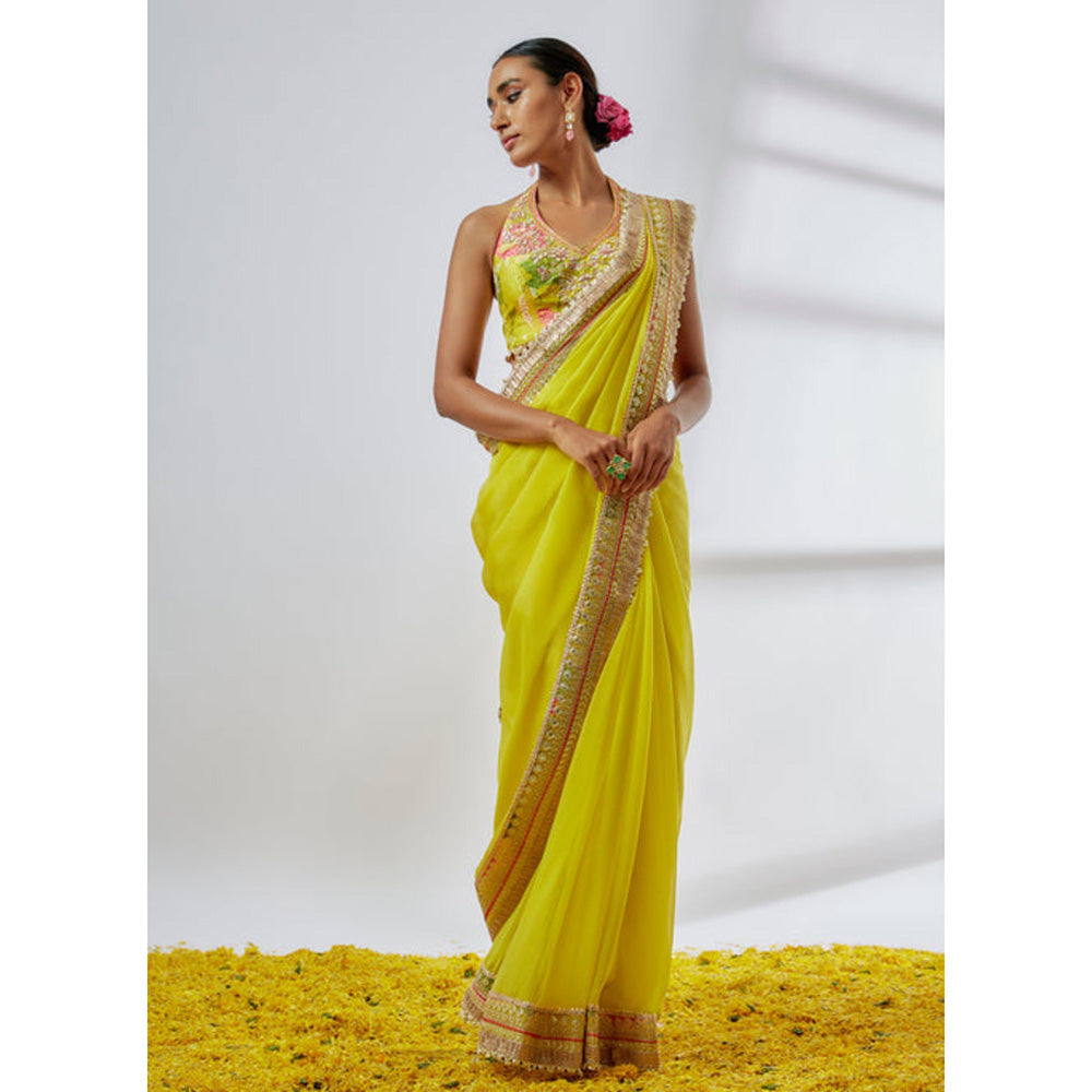 Gopi Vaid Keya Saree with Stitched Blouse
