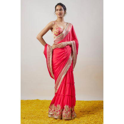 Gopi Vaid Ruhani Saree with Stitched Blouse