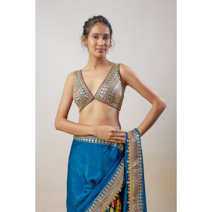 Gopi Vaid Sneha Saree with Stitched Blouse