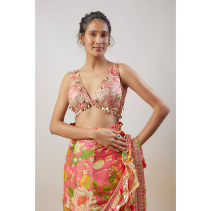 Gopi Vaid Naina Saree with Stitched Blouse