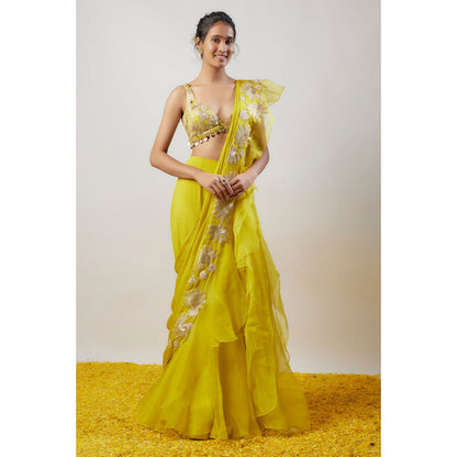Gopi Vaid Divya Saree with Stitched Blouse