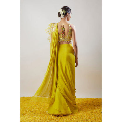 Gopi Vaid Divya Saree with Stitched Blouse