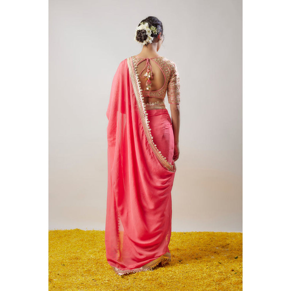Gopi Vaid Maya Saree with Stitched Blouse