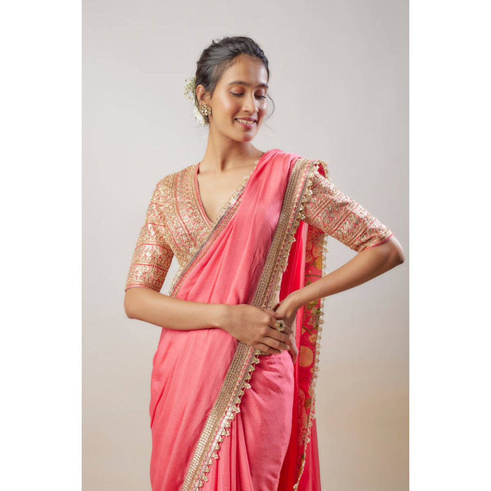 Gopi Vaid Maya Saree with Stitched Blouse
