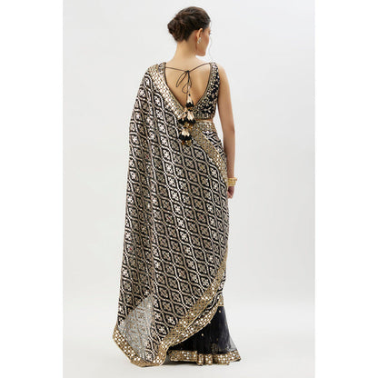 Gopi Vaid Mirai Saree with Stitched Blouse
