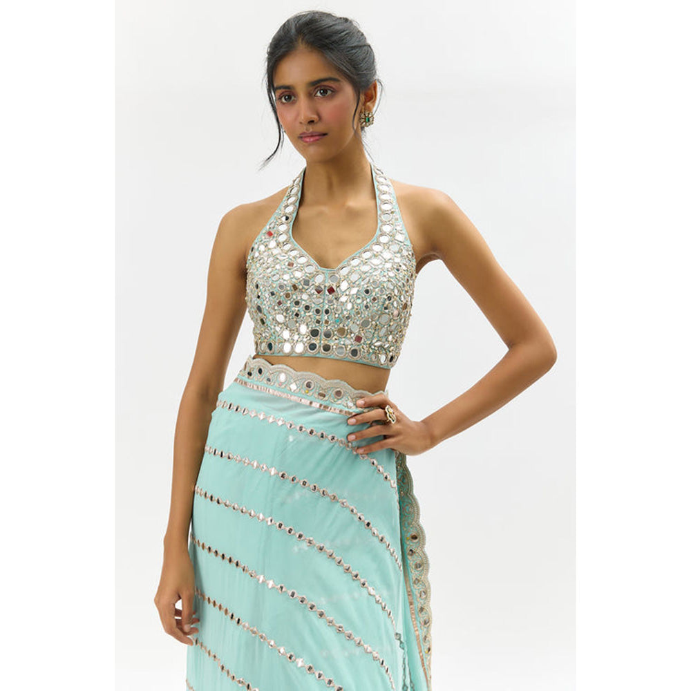 Gopi Vaid Aradhana Saree with Stitched Blouse
