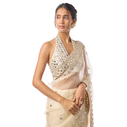 Gopi Vaid Abhinaya Saree with Stitched Blouse