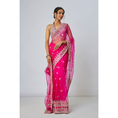 Gopi Vaid Abhinaya Saree with Stitched Blouse