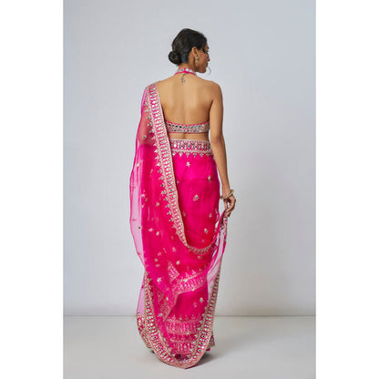 Gopi Vaid Abhinaya Saree with Stitched Blouse