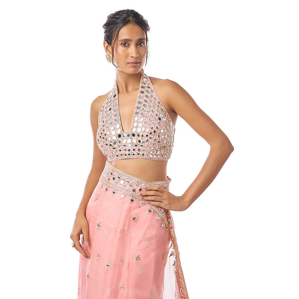 Gopi Vaid Abhinaya Saree with Stitched Blouse