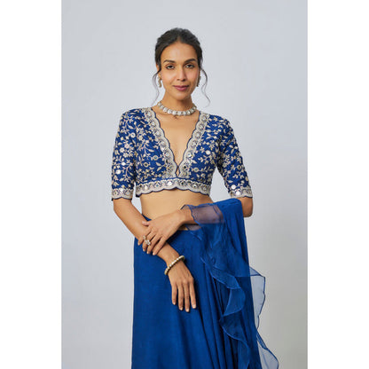 Gopi Vaid Ganika Saree with Stitched Blouse