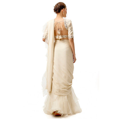 Gopi Vaid Ganika Saree with Stitched Blouse