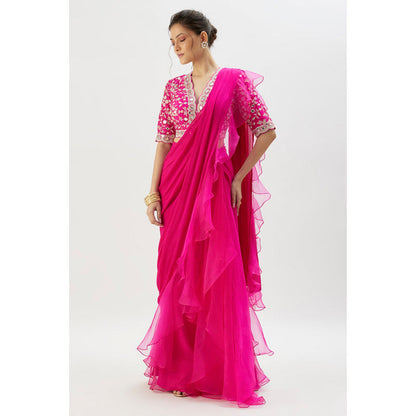 Gopi Vaid Ganika Saree with Stitched Blouse