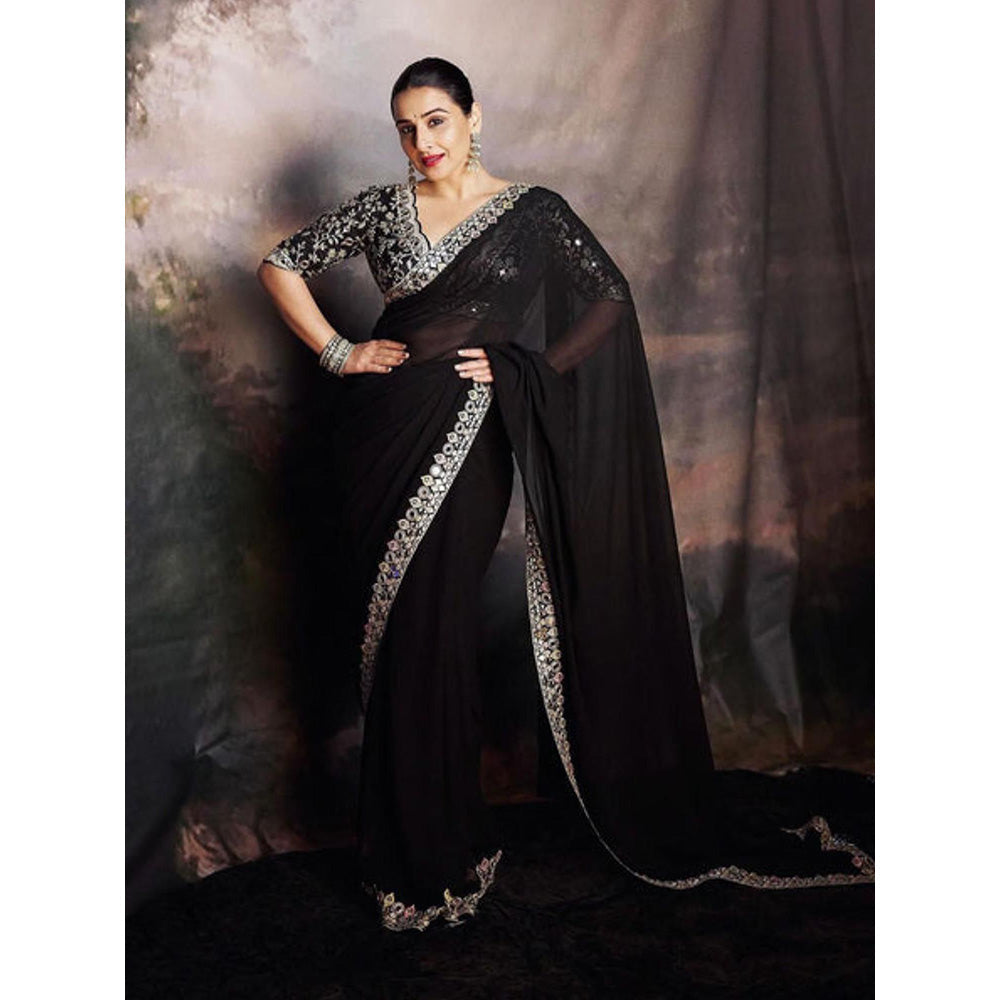 Gopi Vaid Vidya Balan in Meili Saree with Stitched Blouse