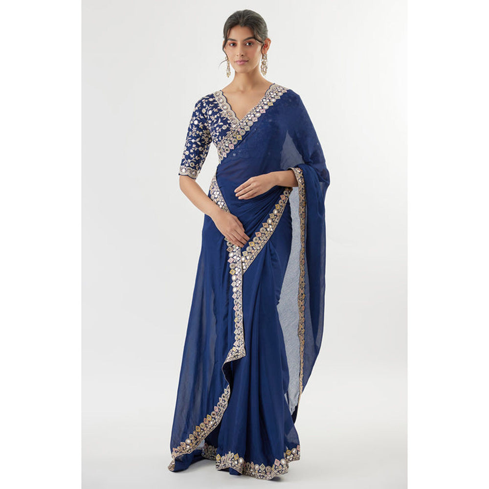 Gopi Vaid Meili Saree with Stitched Blouse