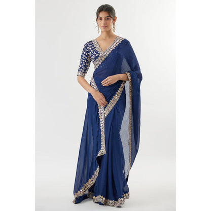 Gopi Vaid Meili Saree with Stitched Blouse