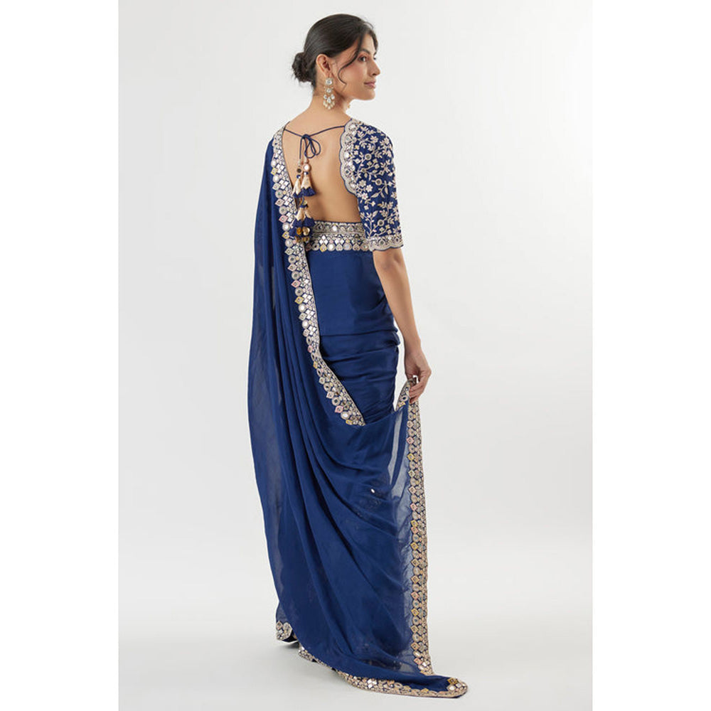 Gopi Vaid Meili Saree with Stitched Blouse