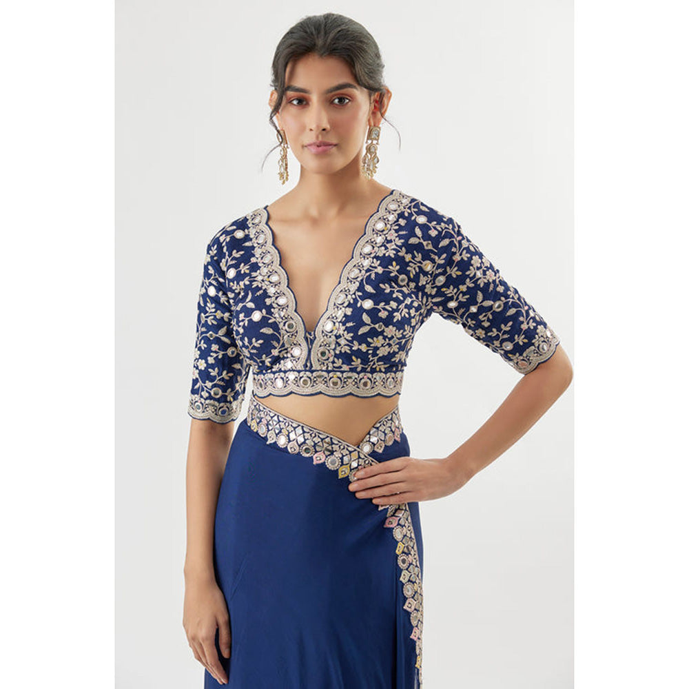 Gopi Vaid Meili Saree with Stitched Blouse