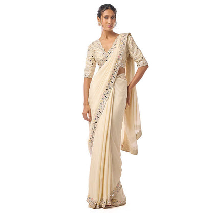 Gopi Vaid Meili Saree with Stitched Blouse