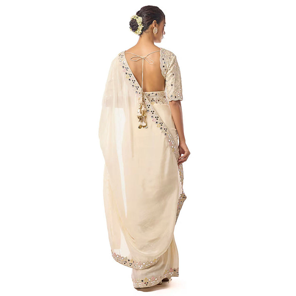 Gopi Vaid Meili Saree with Stitched Blouse