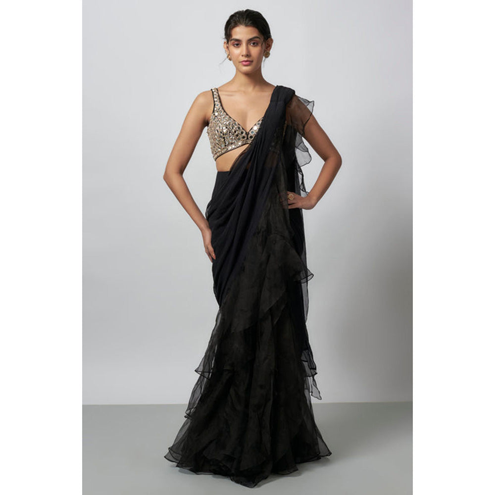 Gopi Vaid Oorja Saree with Stitched Blouse