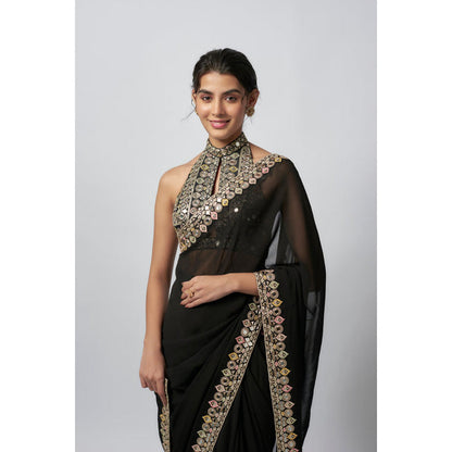 Gopi Vaid Ragini Saree with Stitched Blouse