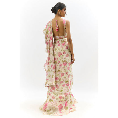 Gopi Vaid Akshata Saree with Stitched Blouse